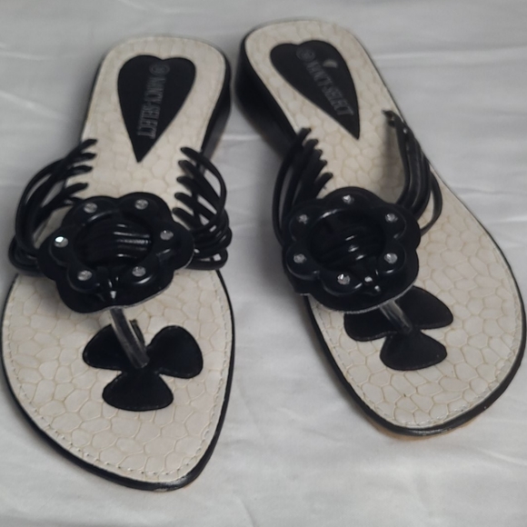 Shoes | Nancy Select Black Sandals Size 65 39 | Poshmark